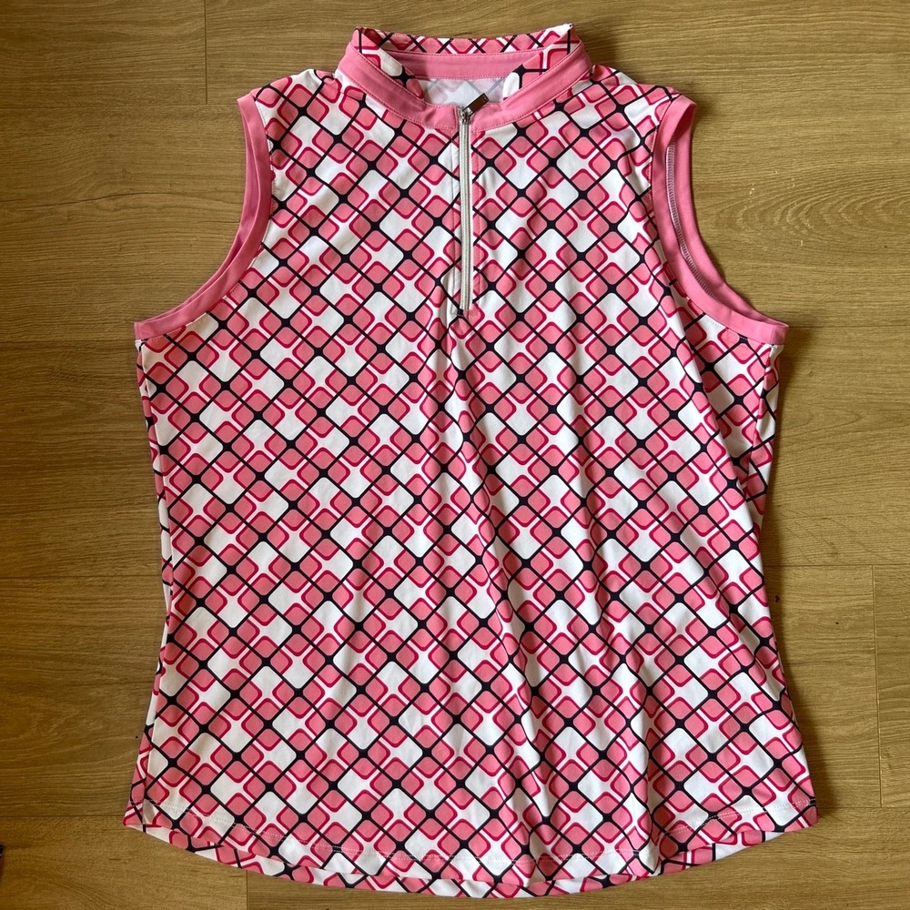 Tail Womens Sleeveless Golf Tennis Tops Bundle Quarter Zip Floral Geometric XL - Picture 4 of 5